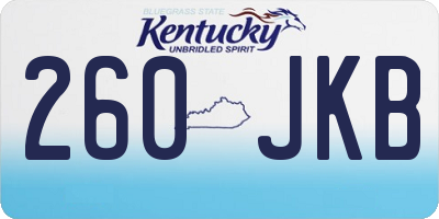 KY license plate 260JKB