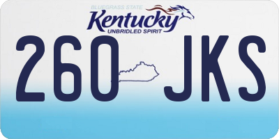 KY license plate 260JKS