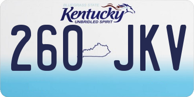 KY license plate 260JKV