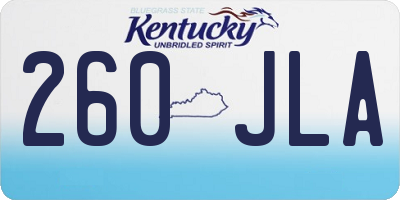 KY license plate 260JLA