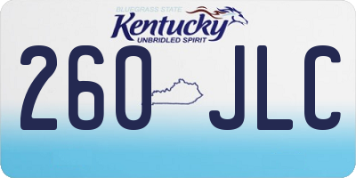 KY license plate 260JLC