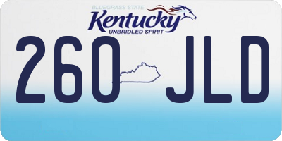 KY license plate 260JLD