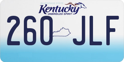 KY license plate 260JLF