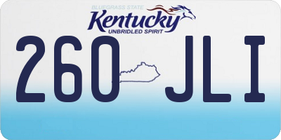 KY license plate 260JLI