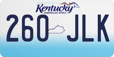 KY license plate 260JLK