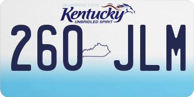 KY license plate 260JLM