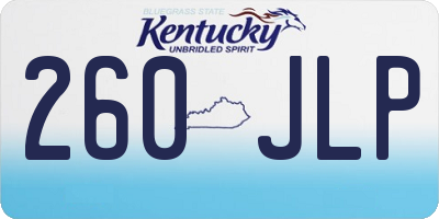 KY license plate 260JLP