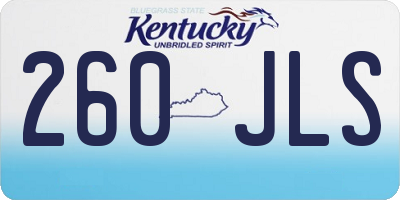KY license plate 260JLS