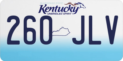 KY license plate 260JLV