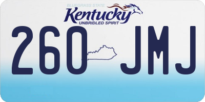 KY license plate 260JMJ