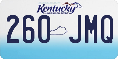 KY license plate 260JMQ