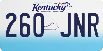 KY license plate 260JNR