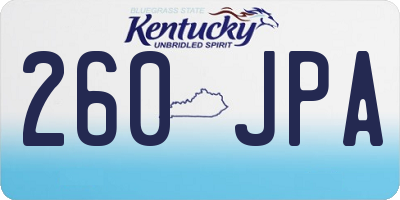 KY license plate 260JPA