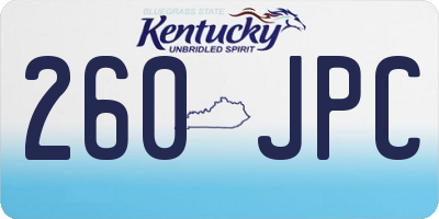 KY license plate 260JPC