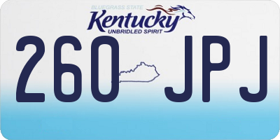 KY license plate 260JPJ
