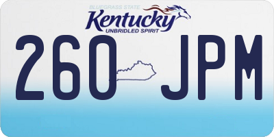 KY license plate 260JPM