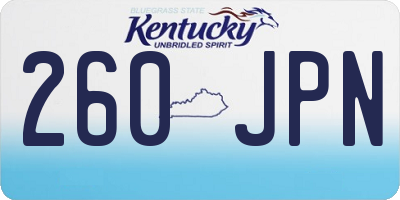 KY license plate 260JPN