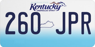 KY license plate 260JPR