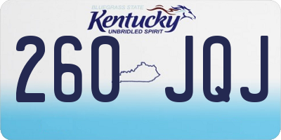 KY license plate 260JQJ