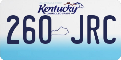 KY license plate 260JRC