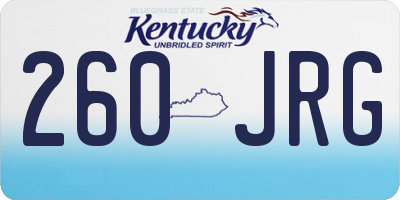 KY license plate 260JRG