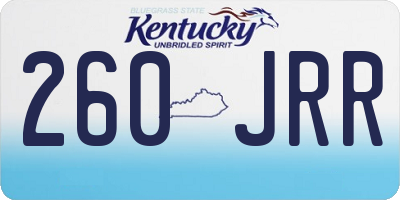 KY license plate 260JRR