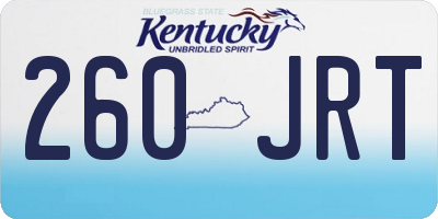 KY license plate 260JRT