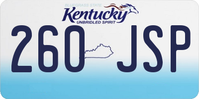 KY license plate 260JSP