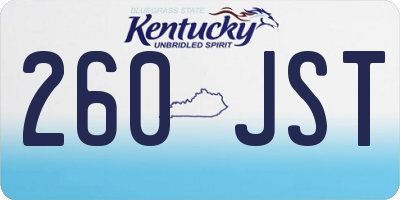 KY license plate 260JST