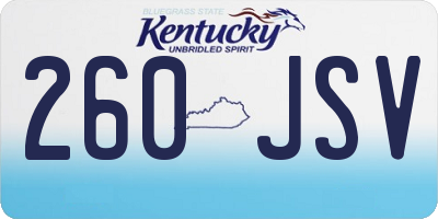 KY license plate 260JSV