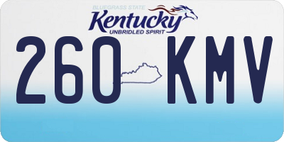 KY license plate 260KMV