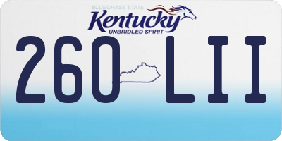 KY license plate 260LII