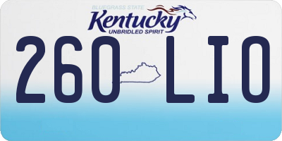 KY license plate 260LIO