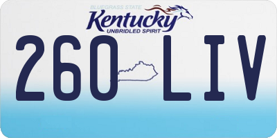 KY license plate 260LIV