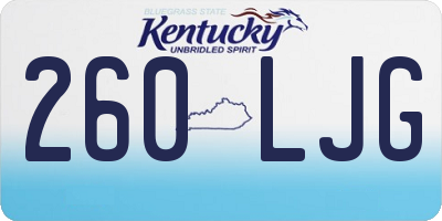 KY license plate 260LJG