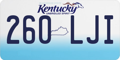 KY license plate 260LJI