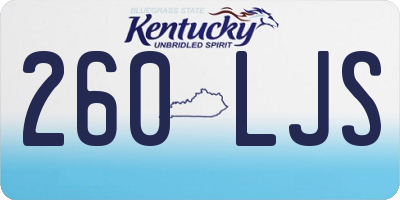 KY license plate 260LJS