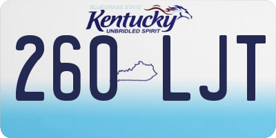 KY license plate 260LJT