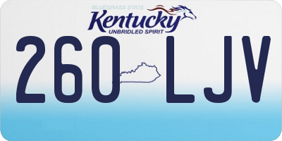 KY license plate 260LJV