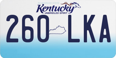KY license plate 260LKA