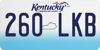 KY license plate 260LKB