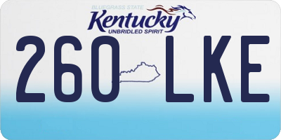 KY license plate 260LKE