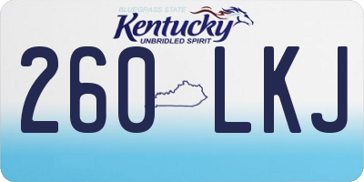 KY license plate 260LKJ