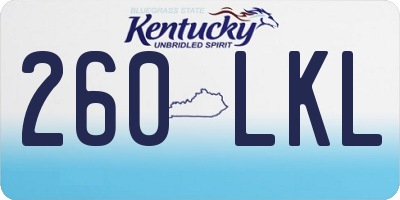 KY license plate 260LKL