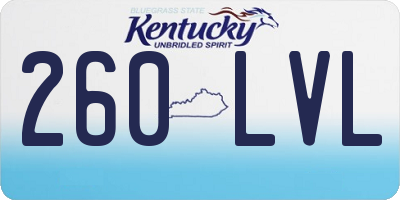 KY license plate 260LVL