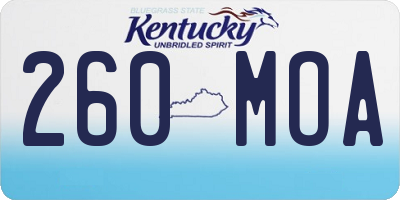 KY license plate 260MOA