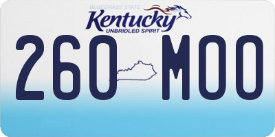 KY license plate 260MOO