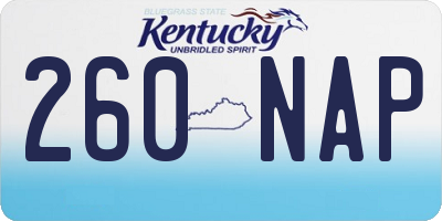 KY license plate 260NAP