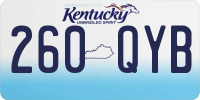 KY license plate 260QYB