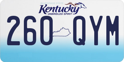 KY license plate 260QYM
